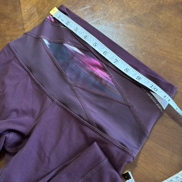 Lululemon Burgundy Reversible High Rise Pant Leggings Size 4 Women’s - Picture 7 of 14
